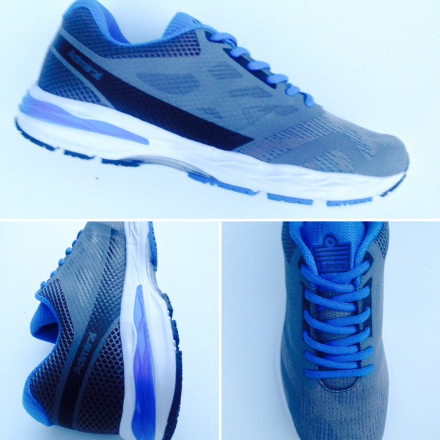 ADMIRAL Mens MuseX - Dark Grey Blue - Lightweight running and training shoe