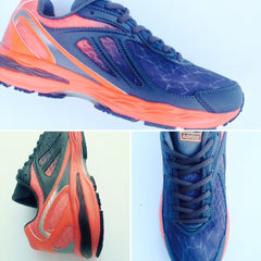 ADMIRAL Mens Onyx - Grey Orange - Lightweight running and training shoe