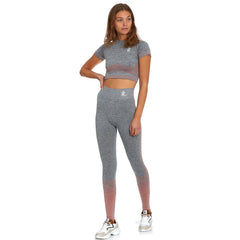 ADMIRAL Women's Grey & pink Athletic Leggings