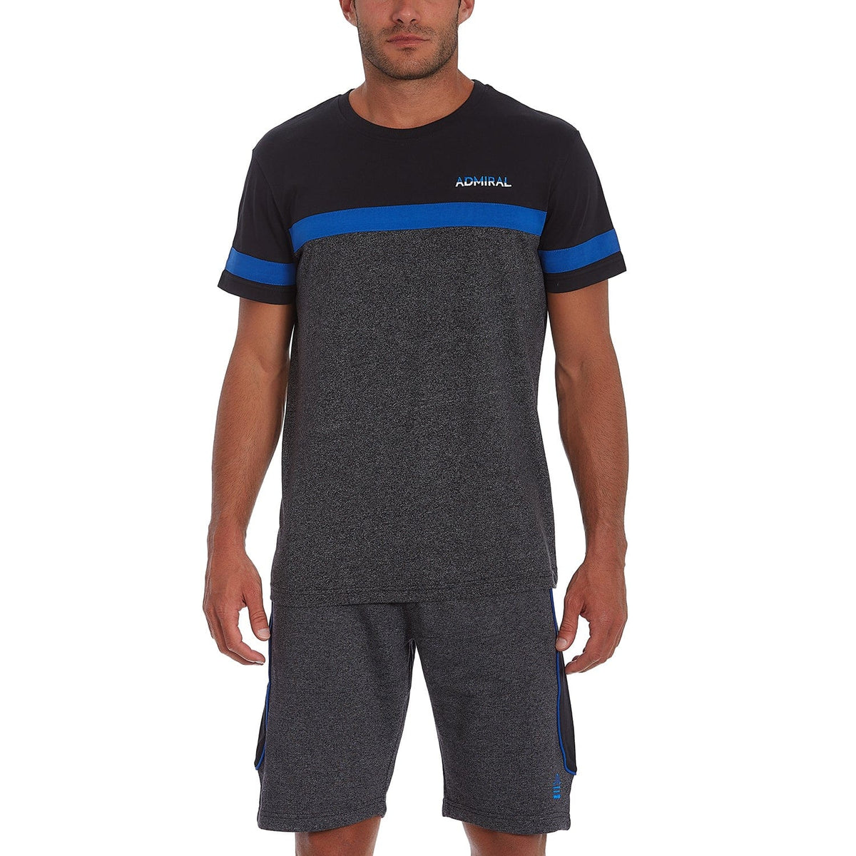 ADMIRAL Mens Eder T Shirt - Black/Nautical Blue