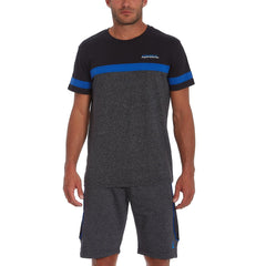 ADMIRAL Mens Eder T Shirt - Black/Nautical Blue