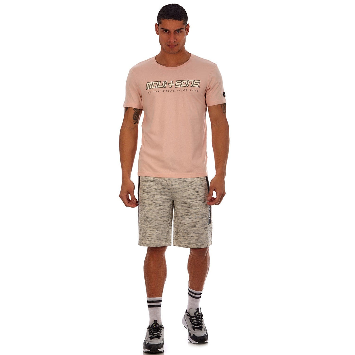 MAUI Mens Owis T Shirt - Peach Whip