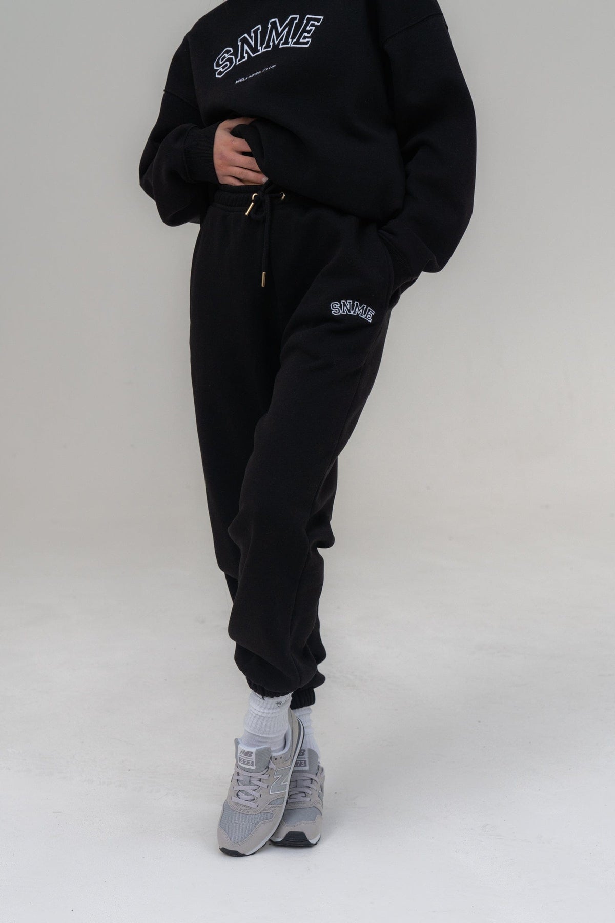 SIANMARIE Baggy Retro Joggers - Black Track Pant