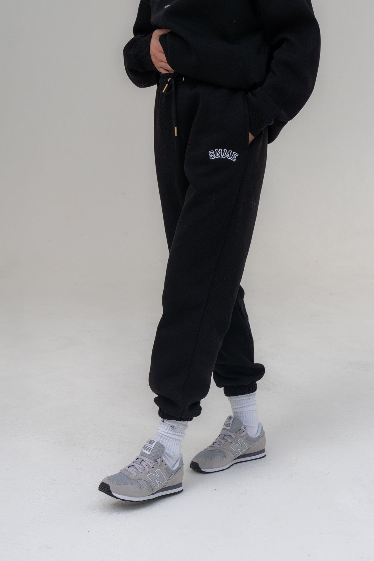 SIANMARIE Baggy Retro Joggers - Black Track Pant