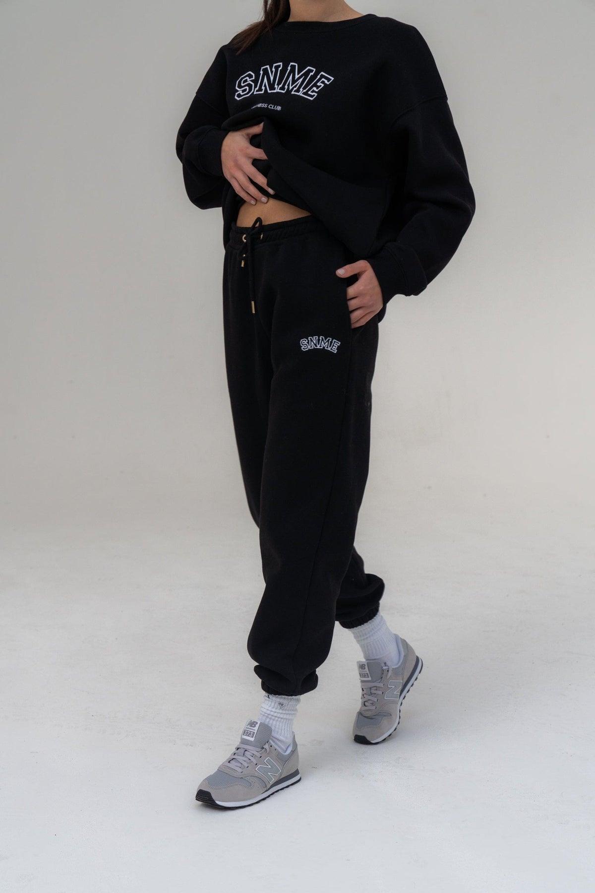 SIANMARIE Baggy Retro Joggers - Black Track Pant