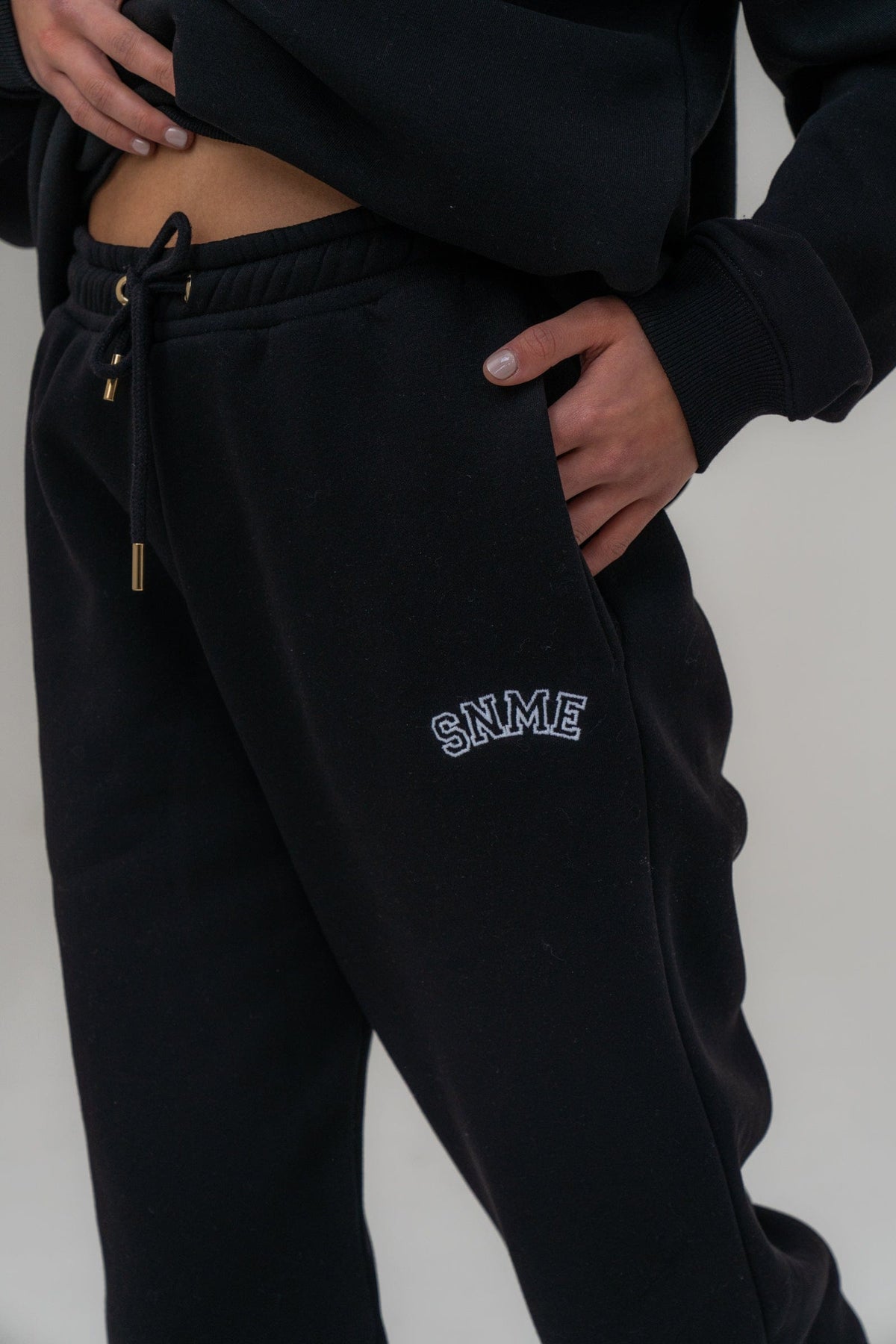 SIANMARIE Baggy Retro Joggers - Black Track Pant