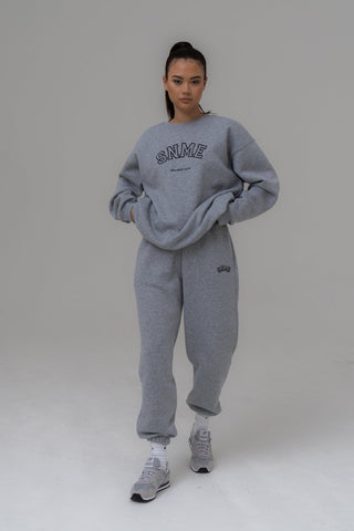 SIANMARIE Retro Crew Neck Sweat Oversized - Grey | WOMENS | Sian Marie