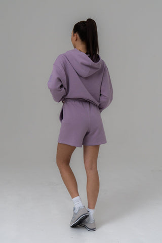 SIANMARIE Oversized Slogan Print Hoodie - Lilac | WOMENS | Sian Marie