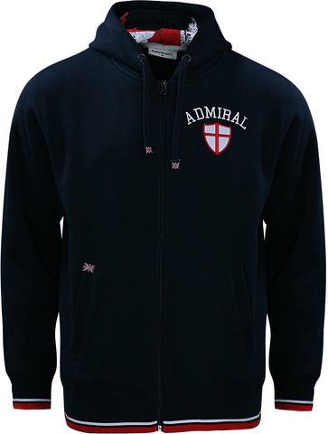 ADMIRAL 100 Year British Zip Hoodie Fleece - Navy | MENS | Admiral