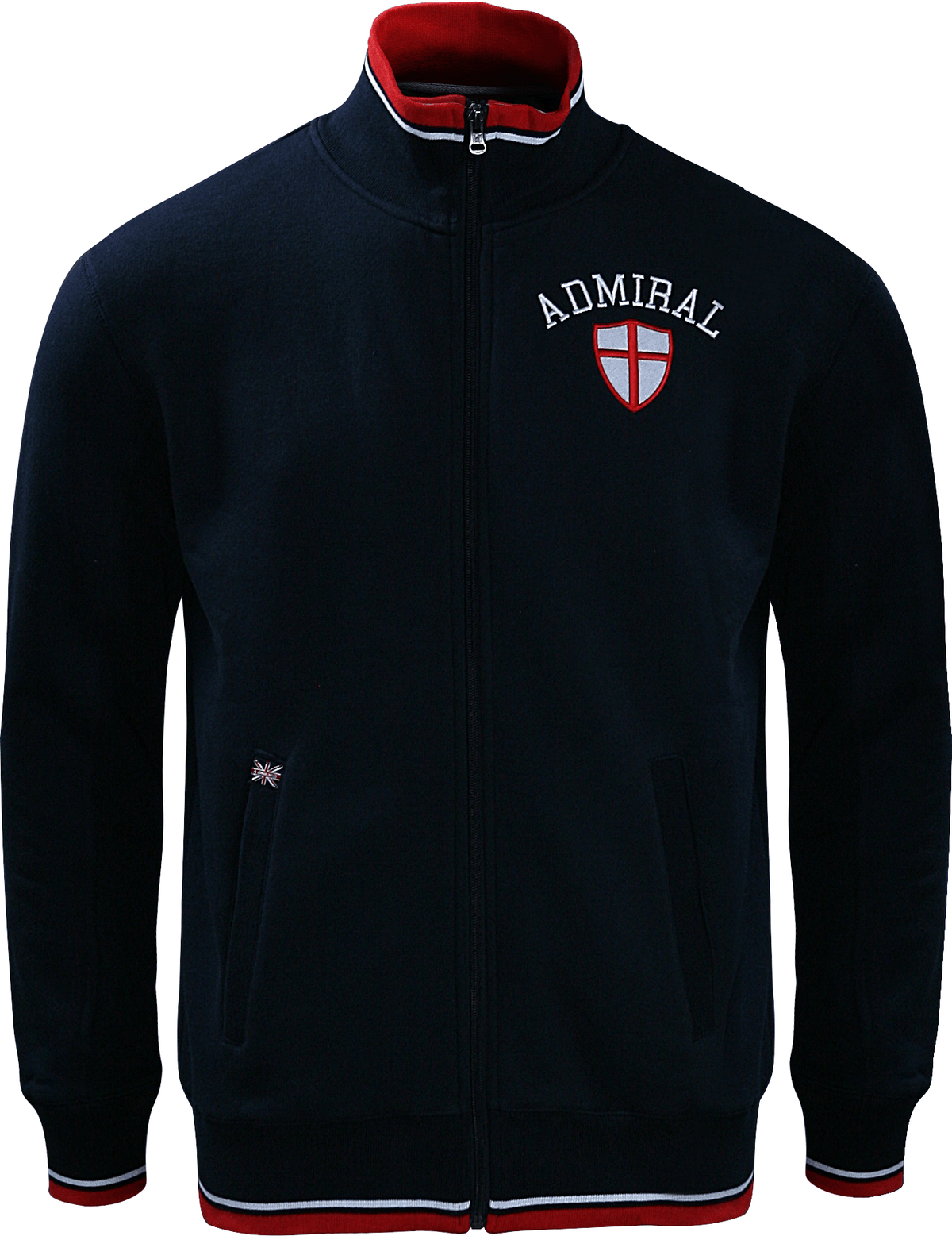 ADMIRAL Mens 100 Year Shield Full Zip Fleece. Navy colour