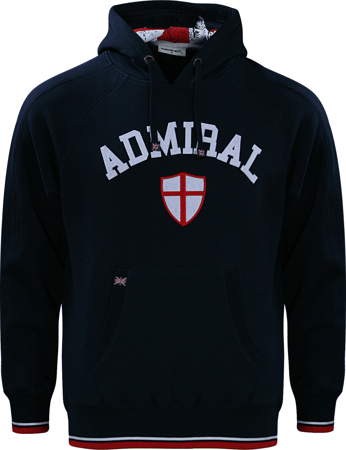 ADMIRAL Mens 100 Year British Hoodie Fleece. Navy colour