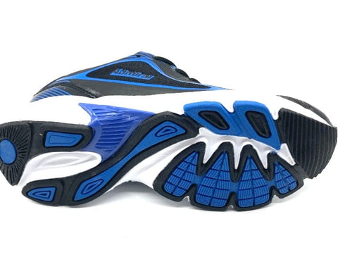 Kids Black Blue Running Shoes
