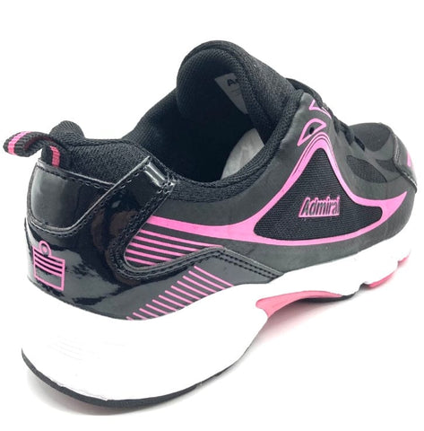 ADMIRAL Kids Black Fuschia Running Shoes - Active United