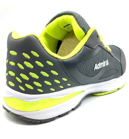 Admiral Mens Aerobreeze Pacemaker - Lightweight Running and Training Shoe - Grey / Citron | MENS | Admiral