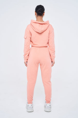 SIANMARIE Signature Cropped Hoodie - Peach | WOMENS | Sian Marie