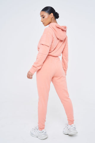 SIANMARIE Signature Cropped Hoodie - Peach | WOMENS | Sian Marie