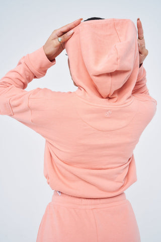 SIANMARIE Signature Cropped Hoodie - Peach | WOMENS | Sian Marie