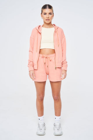 SIANMARIE Fleece Loose Fit Shorts - Peach | WOMENS | Sian Marie