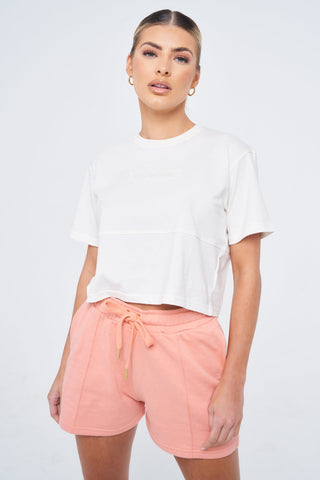 SIANMARIE Fleece Loose Fit Shorts - Peach | WOMENS | Sian Marie