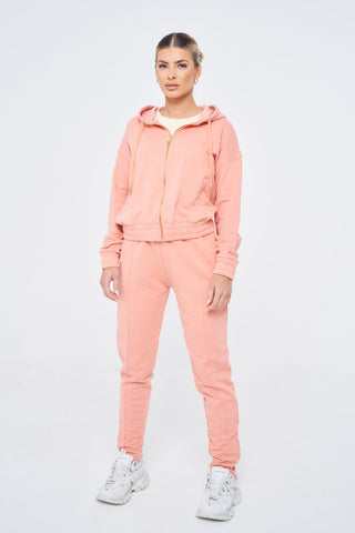 SIANMARIE Front Seam Joggers / Trackpants - Peach | WOMENS | Sian Marie
