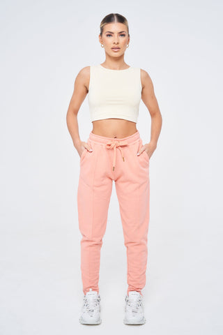 SIANMARIE Front Seam Joggers / Trackpants - Peach | WOMENS | Sian Marie