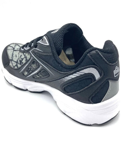 ADMIRAL Kids Aerobreeze Onyx Full Lace - Lightweight running and training shoe - Black Silver | KIDS | Admiral