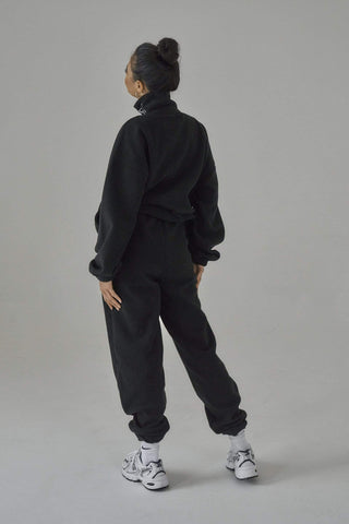 SIANMARIE Fleece Black Baggy Joggers - Track Pant | WOMENS | Sian Marie