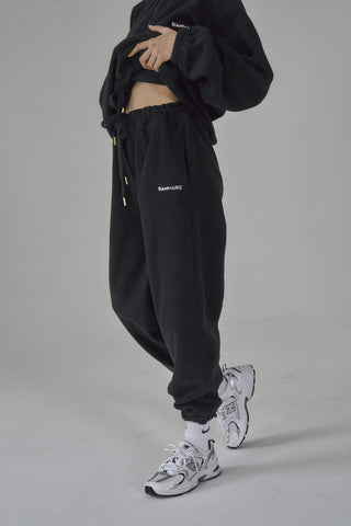 SIANMARIE Fleece Black Baggy Joggers - Track Pant | WOMENS | Sian Marie