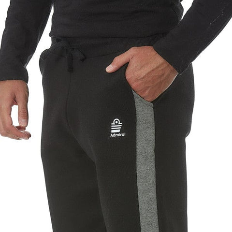 ADMIRAL Mens Stavi Fleece Cuffed Trackpant Black